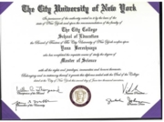 Диплом The City University of New York