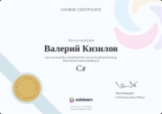 Сертификат C#, SoloLearn