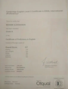 Сертификат по английскому языку С2 (CPE)