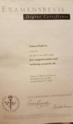 Сертификат Стокгольмского университета