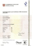Сертификат CAE (Cambridge Advanced English)