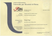 Диплом Master Universita per Stranieri di Siena