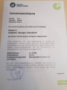 Программа повышения квалификации для учителей немецкого языка"Aufgaben, Ubungen, Interaktionen" Goethe Institut