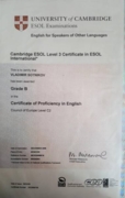 Certificate of Proficiency in English (C2), Cambridge ESOL Level 3 Certificate in ESOL International