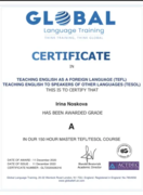 TEFL/TESOL Master Course 150 hours, Grade A