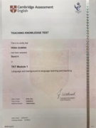 Международный педагогический сертификат Teaching Knowledge Test Модуль 1