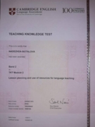 Сертификат международного экзамена ТКТ- Teaching Knowledge Test, 2Модуль