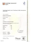Cambridge English Level 3 Certificate in ESOL International (Advanced)