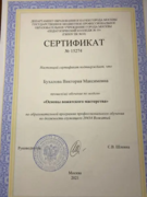 Сертификат «Курсы вожатского мастерства»