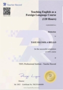 TEFL Teacher's Certificate