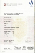 Certificate of Advanced English