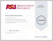 Teach English Now! Foundational Principles - Arizona State University