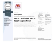 TESOL Certificate, Part 1: Teach English Now!