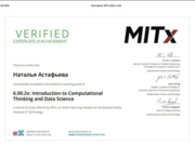 Сертификат MIT по информатике