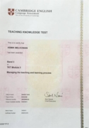 Сертификат TKT Module 2