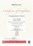 Bellerbys College certificate