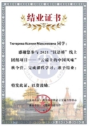 Сертификат. Прохождение курса "Китайский мост"