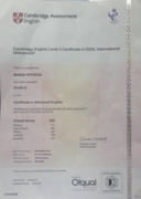 CAE certificate