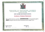 Сертификат об академическом достижении