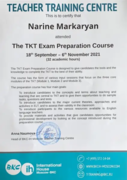 Сертификат TKT Exam Preparation Course