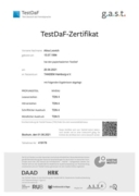 Международный сертификат на знание немецкого языка  TestDaF