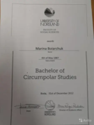 Bachelor of Circumpolar Studies. Certificate