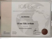 TESOL certificate 120 hours