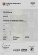 CAE Certificate