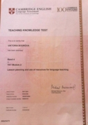 Иностранный сертификат о преподавании английского языка