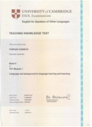 TKT certificate 1