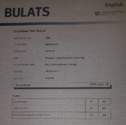 Сертификат о сдаче BULATS