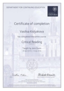 Critical Reading by University of OXFORD (Department for Continuing Education)