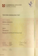 Кембриджский сертификат ТКТ