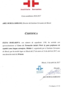 Сертификат: Curso de Formacion Inicial de Profesores de ELE (modulo 1)