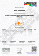 GA Level 5 Certificate in Teaching English as a Foreign Language (TEFL) (i-to-i), 2020 г.