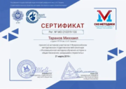 Сертификат участника методического веб - семинара