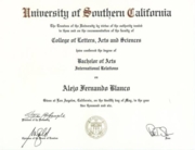 Bachelor of Arts, University of Southern California