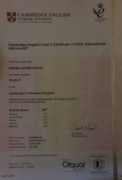 Сертификат Cambridge Advanced English