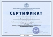 Сертификат. Вебинар
