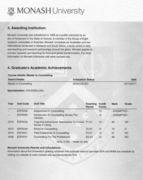 Masters in Counseling (Psychology) Grades
