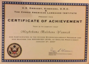 Certificate TOEFL