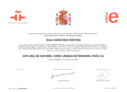 Diploma de espanol como lengua extranjera nivel C1