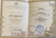 Сертификат об окончании курса китайского языка в МГУ