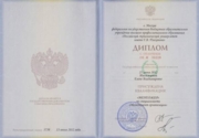 Диплом с отличием РЭУ им. Г.В. Плеханова, 2007–2012 гг.