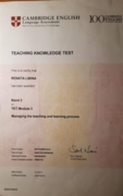 Cambridge English Teaching Test Certificate (learning management)