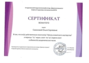 Сертификат вожатого