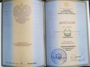 Диплом об окончании обучения в Российской Академии Живописи, Ваяния и Зодчества