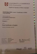 Международный сертификат FCE