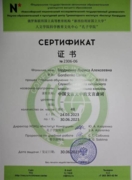 Сертификат о прохождении обучения по программе Служебные слова китайского классического языка вэньянь