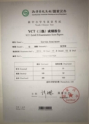 Сертификат о сдаче YCT3